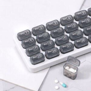 한달 약통 대용량 일주일 수납함 알약케이스 보관 요일별 휴대용