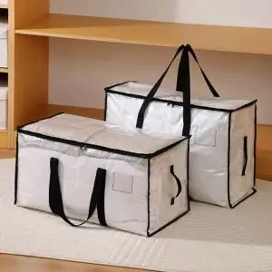 ( )의류 투명 옷정리함 대형 패브릭 보관함 수납함 72L