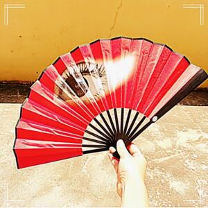 [2개구성] 와 부채 장기자랑 무대 소품 댄스도구 이정현 회식 춤 바람 축제 NWC8DFB4