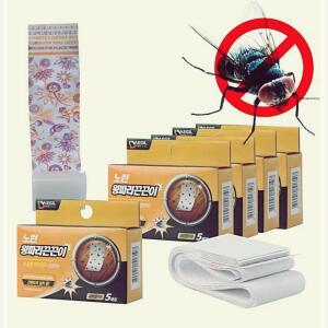 [2개구성] 파리캐쳐 5매팩 끈끈이 5개 초파리 왕 파리 노런 FLW14CF3B