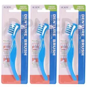 덴쳐 부러쉬 3개 의치 틀니용 틀니 세척솔 칫솔