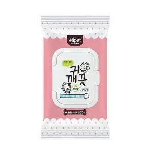 에티펫 티슈 30매 귀 깨끗/욕조/시트/목욕/미스트/미용/귀청소/보습제/피부/보습/구강/탈취/세척기/반려견