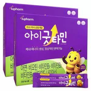 아이유팜 아이굿타민 60포X2박스 어린이 비타민 아연 비오틴 영양제