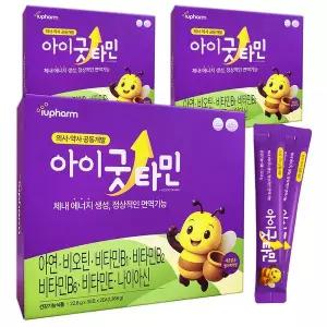 아이유팜 아이굿타민 60포X3박스 어린이 엘더베리 액상 멀티 비타민 영양제 아연