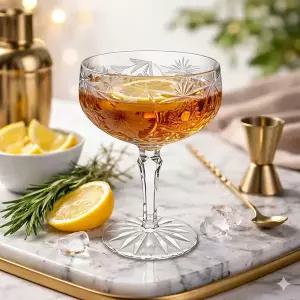 24%PbO 파카크리스탈 핸컷 TRAUBE 샴페인잔