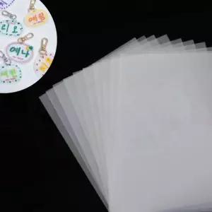 열수축 마술 종이 반투명 필름 키링 공예 오븐 프린트 그림 부자재 (10매)