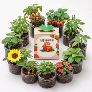 11종 쉬운 집에서 식물키우기 식목일 행사 실내 사무실 미니화분 재배키트