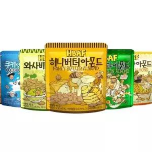 바프 허니버터 아몬드 40g 와사비 군옥수수 마늘빵 인절미 허브솔트 메이플 믹스넛 김 맛 x3SET(SH)