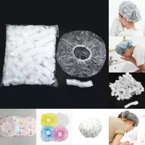 일회용 비닐 샤워 헤어 캡 100p/찜질방/미용실/비닐캡/투명캡/방수캡/사우나캡/여성/머리망/1회용/머리캡