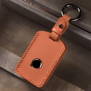 볼보 호환 S60 S90 XC40 V60 V90 T6 T8 자동 키 쉘용 가죽 가방 케이스 커버