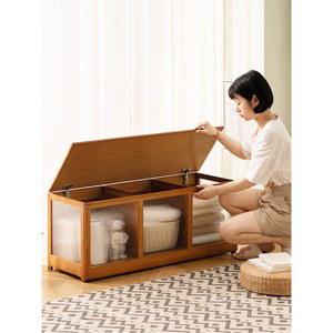 벤치책장 뚜껑 거실 가로형 루버 낮은 모자걸이 수납형 1. 템파보드 원목수납장