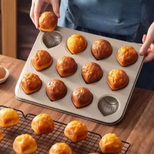 밤마들렌 틀 9구 12구 버터떡 베이킹 케이크 팬 트레이 모양 머핀틀