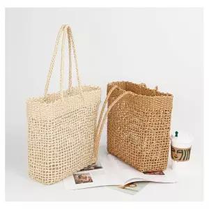TR41 네추럴 숄더 통스타일 라탄백 비치 그물 토트백 fIX2+2rHs