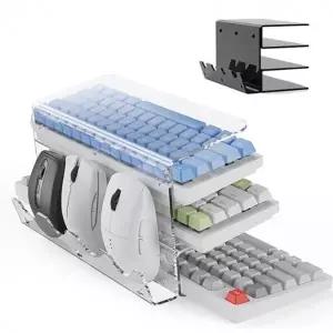 3단 키보드 거치대 받침대 트레이 스탠드 데스크 정리