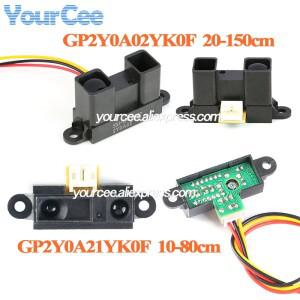 2pcs/1pc P2Y0A21YK0F 10-80cm 20-150cm IR 적외선 근접 센서 모듈 아날로그 거리 4.5~5.5V