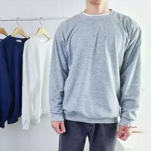 남자 얇은 오버핏 여자 무지티 맨투맨 커플맨 봄가을def141