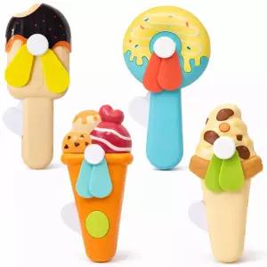 디저트 자가발전 미니 선풍기 휴대용 손선풍기 (12개)