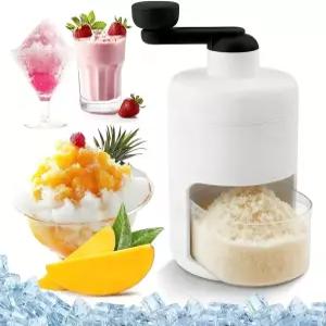 빙수 미니 스노우 콘 기계 미끄럼 방지 베이스가 없는 휴대용 카운터탑 스 면도기 전기 필요 없음 컵 포함