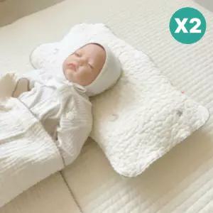 제이앤제나 아기 역류방지쿠션 머리 시트 순면 달별X2