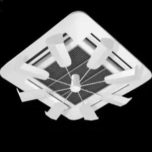 사무실 천장형 에어컨 실링팬 공기순환 날개 바람막이 가리개 차단기