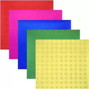 메카닉스티 85매 글리터 종이접기 종이 3x3인치 금속 홀로그램 호일 DIY 아트용 반짝이는 사각형 접이식