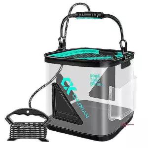 투명 선상 살림통 민물 낚시 접이식 밑밥 바다 두레박tuv811