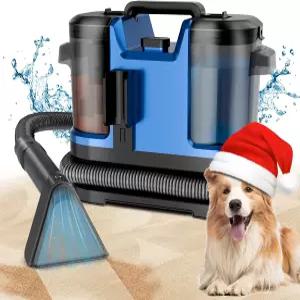 카펫 및 실내 장식용 진공 휴대용 스팟 클리너 - 듀얼 브러시헤드 이지 무브 가구용 청소기 소파 계단