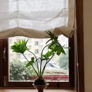 린넨 로만쉐이드 높이조절 암막 침실 차광 창문 부직포