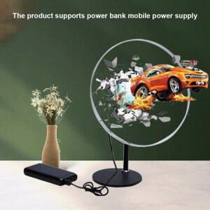 3D 홀로그램 프로젝션 팬 30CM 데스크탑 플레이어 디스플레이 기계 LED 라이트 MP4/AVI/RMVB/JPG/PNG 지원