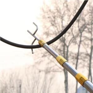 150cm/4.92Ft 트럭 화물 그래버 강철 폴 텔레스코픽 픽업 훅 야외 베드 리트리버 도구