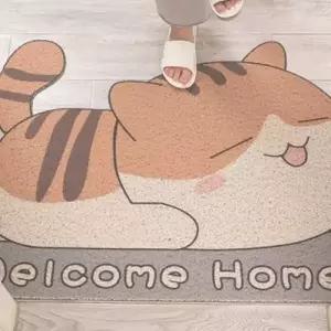 (선택 40X60 00056WT)고양이 캐릭터 발매트