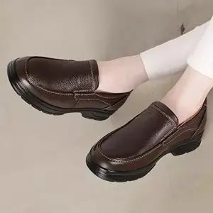 [옷자락]남성 일상 소가죽 편안한 쿠션 캐주얼 슬립온