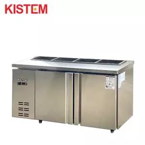 키스템 KIS PDB15R 2 반찬테이블냉장고 식당 2도어 1/2밧드 1500 반찬냉장고