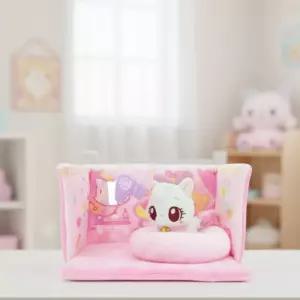 위시캣 미니 아이냥 봉제 하우스 고양이 캐릭터 봉제인형 방석 집세트 애착 장난감 여아
