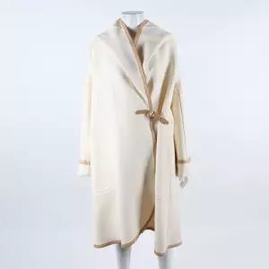 [구구스]중고명품 에르메스 가죽 트리밍 후드 롱 코트 55 (NO 10363161)