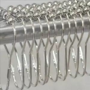 다용도 스테인리스 커튼 링 구슬 커튼 링 클립형 고리 욕실 NNP4+6UMd