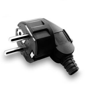 유럽 표준 플러그 소켓 헤드 90 도 2 핀 16A 250V