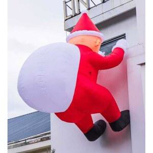 크리스마스 대형 에어산타 산타장식 트리 조명 2미터 흰색 풍선인형 A타입 화이트 창문