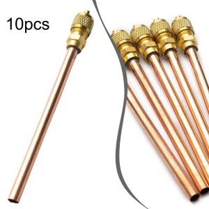 10Pcs 에어컨 냉동 액세스 밸브 구리 튜브 충전 부품 냉장고 용 3.4 Mpa 유지 보수