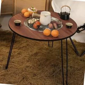 캠핑 원형 화로대 테이블 휴대용 접이식 바베큐 받침대 거치대