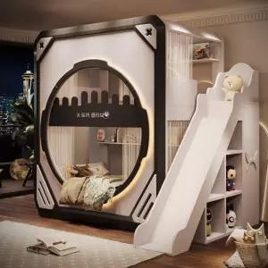 이층 침대 키즈 우주 아이방 LED 조명 리조트 호텔