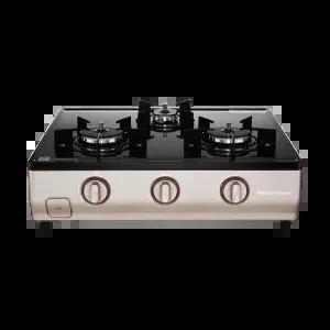 나비엔 매직 국내 3구 가스레인지 자동온도조절 골드핑크 GRF-6203 LPG(프로판가스)