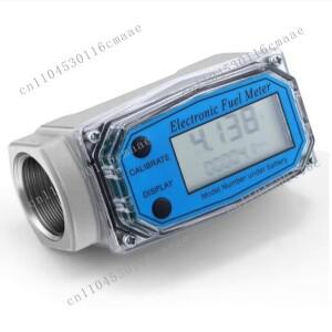 1인치 2.6-26 GPM 인라인 NPT 나사형 유량계 디지털 터빈 연료
