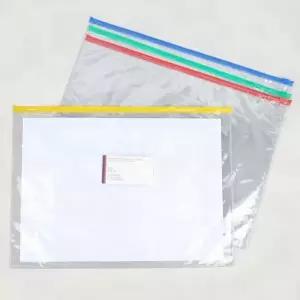 ( )파일클러치비닐봉투 B4 지퍼백 다용도 슬라이드 투명