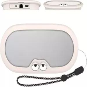 구글 TV 스트리머 4K 2024용 실리콘 케이스 커버 호스트 박스용 귀여운 3D 보호 슬리브 랜야드/접착 테이프