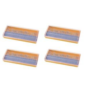 AT02-120개 버 그라인딩 스톤 헤드 세트 코팅된 조각용 로터리 툴 비트 그릿 120 샹크 3mm 1/8인치 드레멜