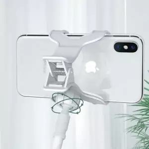 ( )튼튼한 스마트폰 거치대 집게형 자바라 거치대 휴대폰 탁상용 침대 고정