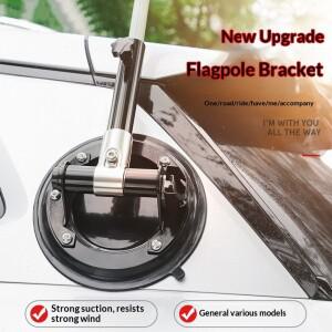 탈착식 흡착식 중형 고무 베이스 RV 폴에 임시 깃발 부착용 트럭 보트 오일링 몰딩용