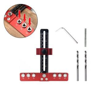목공 드릴링 로케이터 Doweling Jig Hole Locator 서랍 캐비닛 핸들 설치 구멍 펀처 가이드