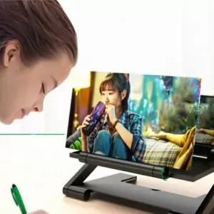 (색상 색상/화이트)높이조절 고화질 스마트폰 휴대폰 확대 스크린 거치대